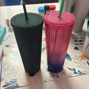 Starbucks Studded Ombre Tumbler + Matte Studded Tumbler Set